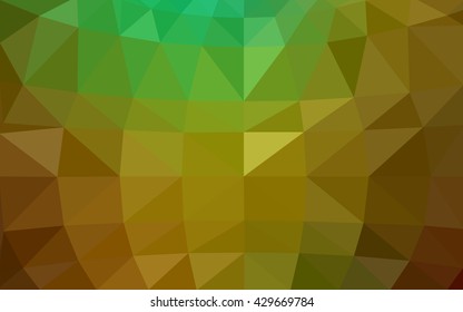 Light green-yellow polygonal illustration, which consist of triangles. Triangular design for your business. Geometric background in Origami style with gradient.