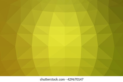 Light green-yellow polygonal illustration, which consist of triangles. Triangular design for your business. Geometric background in Origami style with gradient.