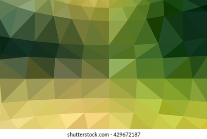 Light green-yellow polygonal illustration, which consist of triangles. Triangular design for your business. Geometric background in Origami style with gradient.