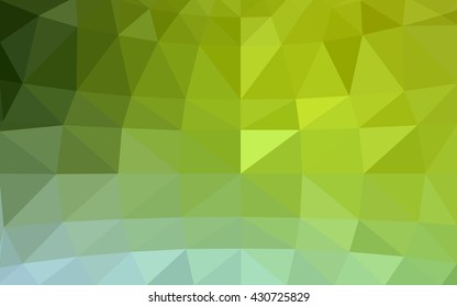 Light green-yellow polygonal illustration, which consist of triangles. Triangular design for your business. Geometric background in Origami style with gradient.