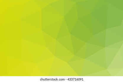 Light green-yellow polygonal illustration, which consist of triangles. Triangular design for your business. Geometric background in Origami style with gradient.