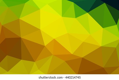 Light green-yellow polygonal illustration, which consist of triangles. Triangular design for your business. Geometric background in Origami style with gradient.