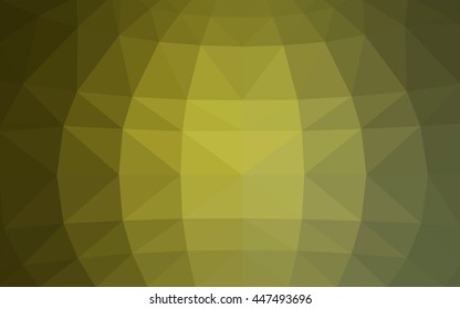 Light green-yellow polygonal illustration, which consist of triangles. Triangular design for your business. Geometric background in Origami style with gradient.