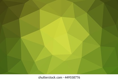 Light green-yellow polygonal illustration, which consist of triangles. Triangular design for your business. Geometric background in Origami style with gradient.