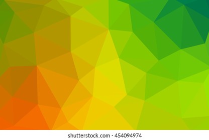 Light green-yellow polygonal illustration, which consist of triangles. Triangular design for your business. Geometric background in Origami style with gradient.