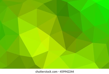 Light green-yellow polygonal illustration, which consist of triangles. Triangular design for your business. Geometric background in Origami style with gradient.