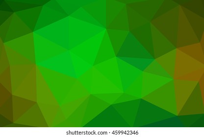 Light green-yellow polygonal illustration, which consist of triangles. Triangular design for your business. Geometric background in Origami style with gradient.