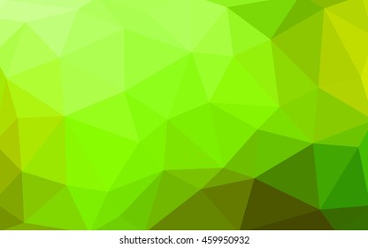 Light green-yellow polygonal illustration, which consist of triangles. Triangular design for your business. Geometric background in Origami style with gradient.
