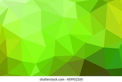 Light green-yellow polygonal illustration, which consist of triangles. Triangular design for your business. Geometric background in Origami style with gradient.