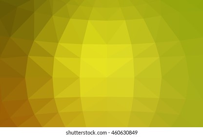 Light green-yellow polygonal illustration, which consist of triangles. Triangular design for your business. Geometric background in Origami style with gradient.