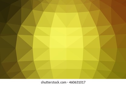 Light green-yellow polygonal illustration, which consist of triangles. Triangular design for your business. Geometric background in Origami style with gradient.