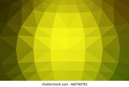 Light green-yellow polygonal illustration, which consist of triangles. Triangular design for your business. Geometric background in Origami style with gradient.