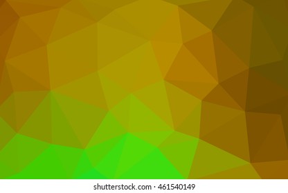 Light green-yellow polygonal illustration, which consist of triangles. Triangular design for your business. Geometric background in Origami style with gradient.