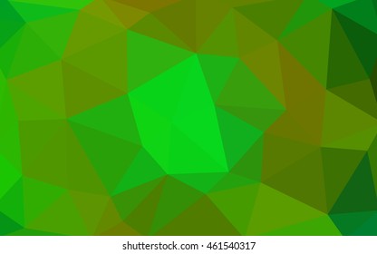 Light green-yellow polygonal illustration, which consist of triangles. Triangular design for your business. Geometric background in Origami style with gradient.