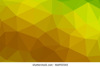 Light green-yellow polygonal illustration, which consist of triangles. Triangular design for your business. Geometric background in Origami style with gradient.