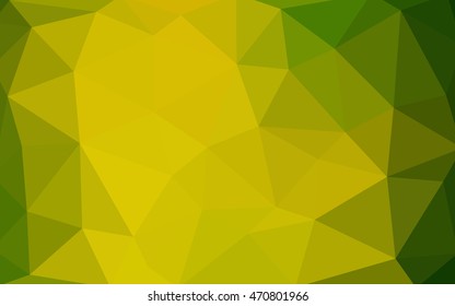 Light green-yellow polygonal illustration, which consist of triangles. Triangular design for your business. Geometric background in Origami style with gradient.