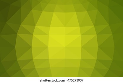 Light green-yellow polygonal illustration, which consist of triangles. Triangular design for your business. Geometric background in Origami style with gradient.