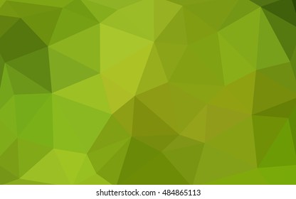 Light green-yellow polygonal illustration, which consist of triangles. Triangular design for your business. Geometric background in Origami style with gradient.