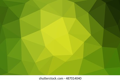 Light green-yellow polygonal illustration, which consist of triangles. Triangular design for your business. Geometric background in Origami style with gradient.