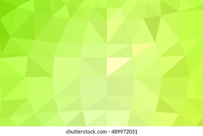Light green-yellow polygonal illustration, which consist of triangles. Triangular design for your business. Geometric background in Origami style with gradient.
