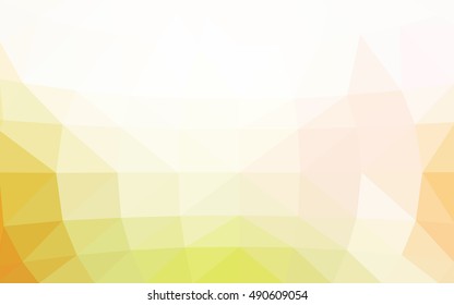 Light green-yellow polygonal illustration, which consist of triangles. Triangular design for your business. Geometric background in Origami style with gradient.
