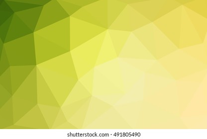 Light green-yellow polygonal illustration, which consist of triangles. Triangular design for your business. Geometric background in Origami style with gradient.