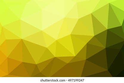 Light green-yellow polygonal illustration, which consist of triangles. Triangular design for your business. Geometric background in Origami style with gradient.
