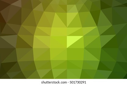 Light green-yellow polygonal illustration, which consist of triangles. Triangular design for your business. Geometric background in Origami style with gradient.
