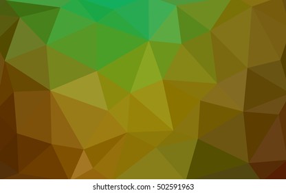 Light green-yellow polygonal illustration, which consist of triangles. Triangular design for your business. Geometric background in Origami style with gradient.