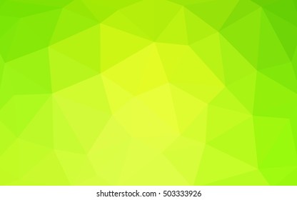 Light green-yellow polygonal illustration, which consist of triangles. Triangular design for your business. Geometric background in Origami style with gradient.