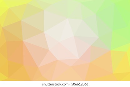 Light green-yellow polygonal illustration, which consist of triangles. Triangular design for your business. Geometric background in Origami style with gradient.