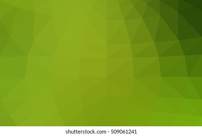 Light green-yellow polygonal illustration, which consist of triangles. Triangular design for your business. Geometric background in Origami style with gradient.