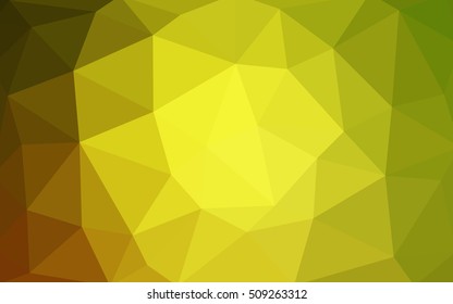 Light green-yellow polygonal illustration, which consist of triangles. Triangular design for your business. Geometric background in Origami style with gradient.