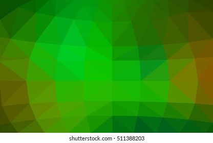 Light green-yellow polygonal illustration, which consist of triangles. Triangular design for your business. Geometric background in Origami style with gradient.