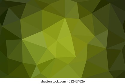 Light green-yellow polygonal illustration, which consist of triangles. Triangular design for your business. Geometric background in Origami style with gradient.