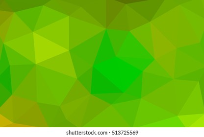 Light green-yellow polygonal illustration, which consist of triangles. Triangular design for your business. Geometric background in Origami style with gradient.