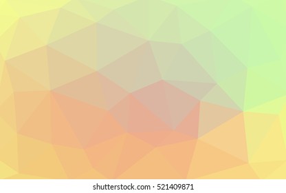 Light green-yellow polygonal illustration, which consist of triangles. Triangular design for your business. Geometric background in Origami style with gradient.