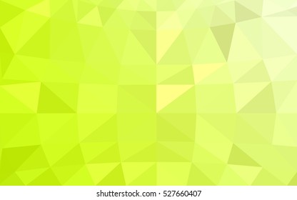 Light green-yellow polygonal illustration, which consist of triangles. Triangular design for your business. Geometric background in Origami style with gradient.