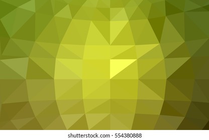 Light green-yellow polygonal illustration, which consist of triangles. Triangular design for your business. Geometric background in Origami style with gradient.