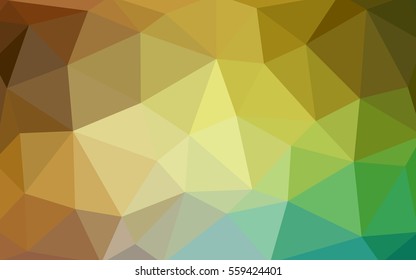 Light green-yellow polygonal illustration, which consist of triangles. Triangular design for your business. Geometric background in Origami style with gradient.