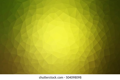Light green-yellow polygonal pattern. Brand-new colored illustration in blurry style with gradient. Brand-new design for your business.