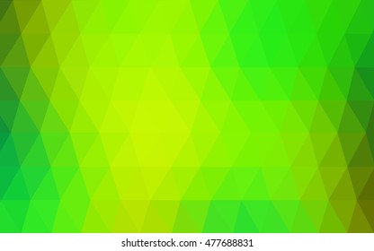 Light green-yellow polygonal pattern. Creative illustration in halftone style with gradient. The textured pattern can be used for background.