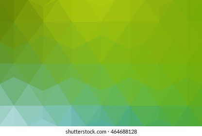 Light green-yellow polygonal pattern. Geometric illustration in Origami style with gradient.  The textured pattern can be used for background.