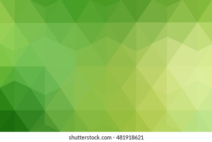 Light green-yellow polygonal pattern. Shining illustration, which consist of triangles. A completely new design for your business.