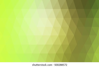 Light green-yellow polygonal pattern. Shining illustration, which consist of triangles. A completely new design for your business.