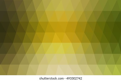 Light green-yellow polygonal pattern. A vague abstract illustration with gradient. The best triangular design for your business.