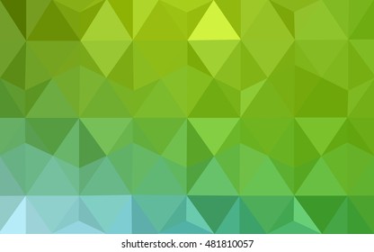 Light green-yellow polygonal template. Creative illustration in halftone style with gradient. Brand-new design for your business.