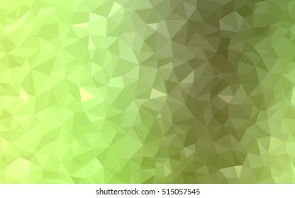 Light green-yellow polygonal template. Creative illustration in halftone style with gradient. Brand-new design for your business.