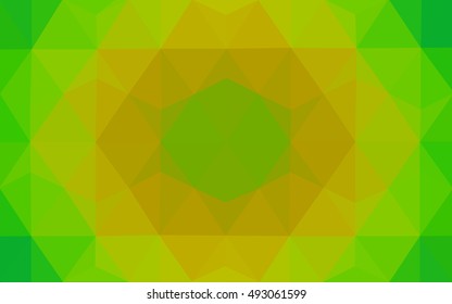 Light green-yellow polygonal template. Modern geometrical abstract illustration with gradient. The textured pattern can be used for background.