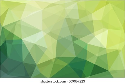 Light green-yellow polygonal template. Shining colored illustration in a brand-new style. A new texture for your design.
